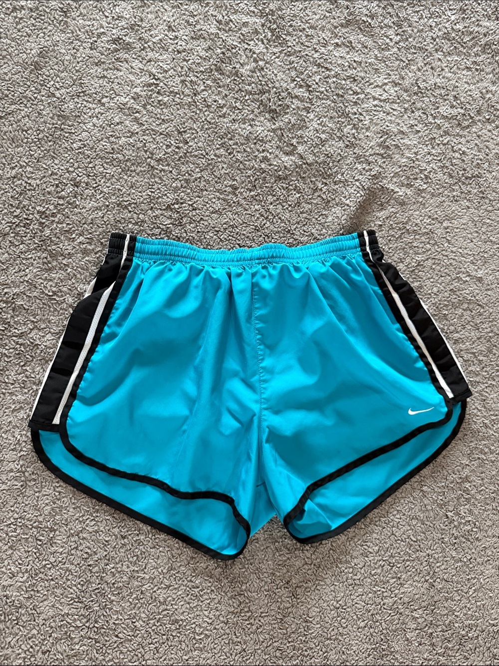 Nike Turquoise Athletic Shorts with Black Trim
